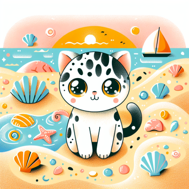 播放海角猫的图片，海角简笔画